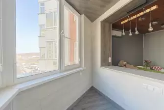 Отделка ламинатом лоджии Утюжок с объединением